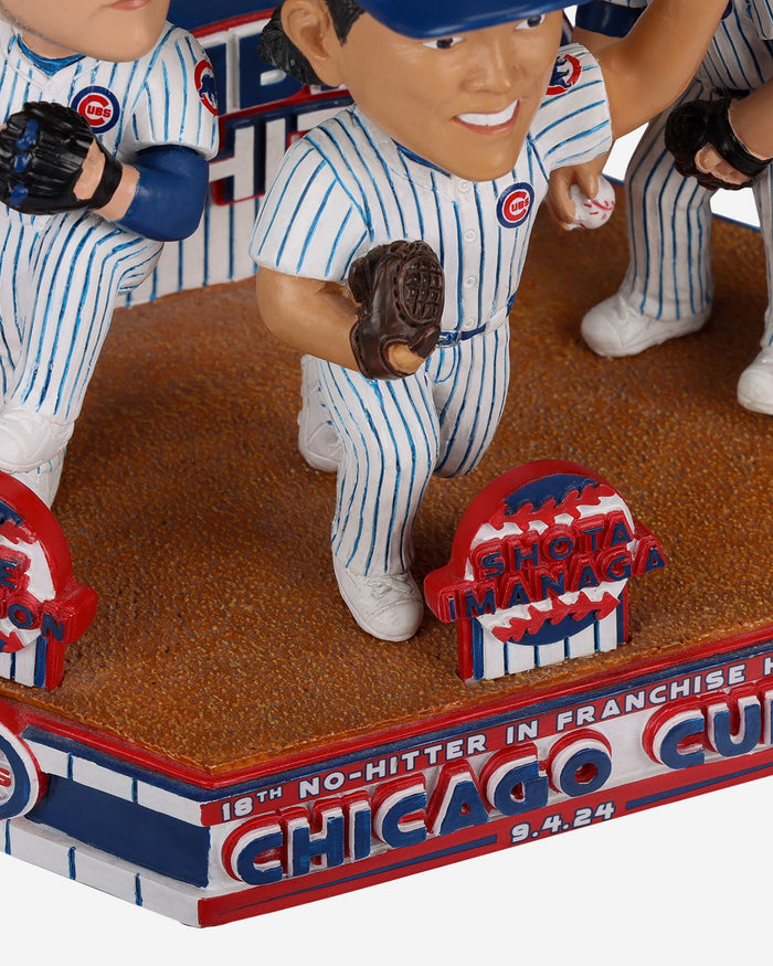 Chicago Cubs Combined No Hitter Mini Bobblehead Scene FOCO - FOCO.com