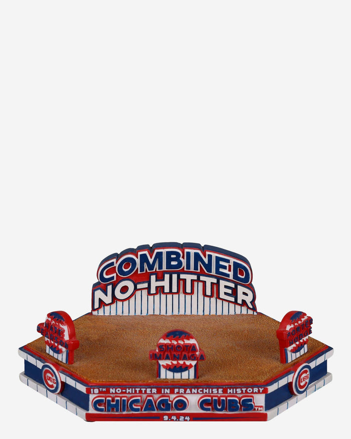 Chicago Cubs Combined No Hitter Mini Bobblehead Scene FOCO - FOCO.com
