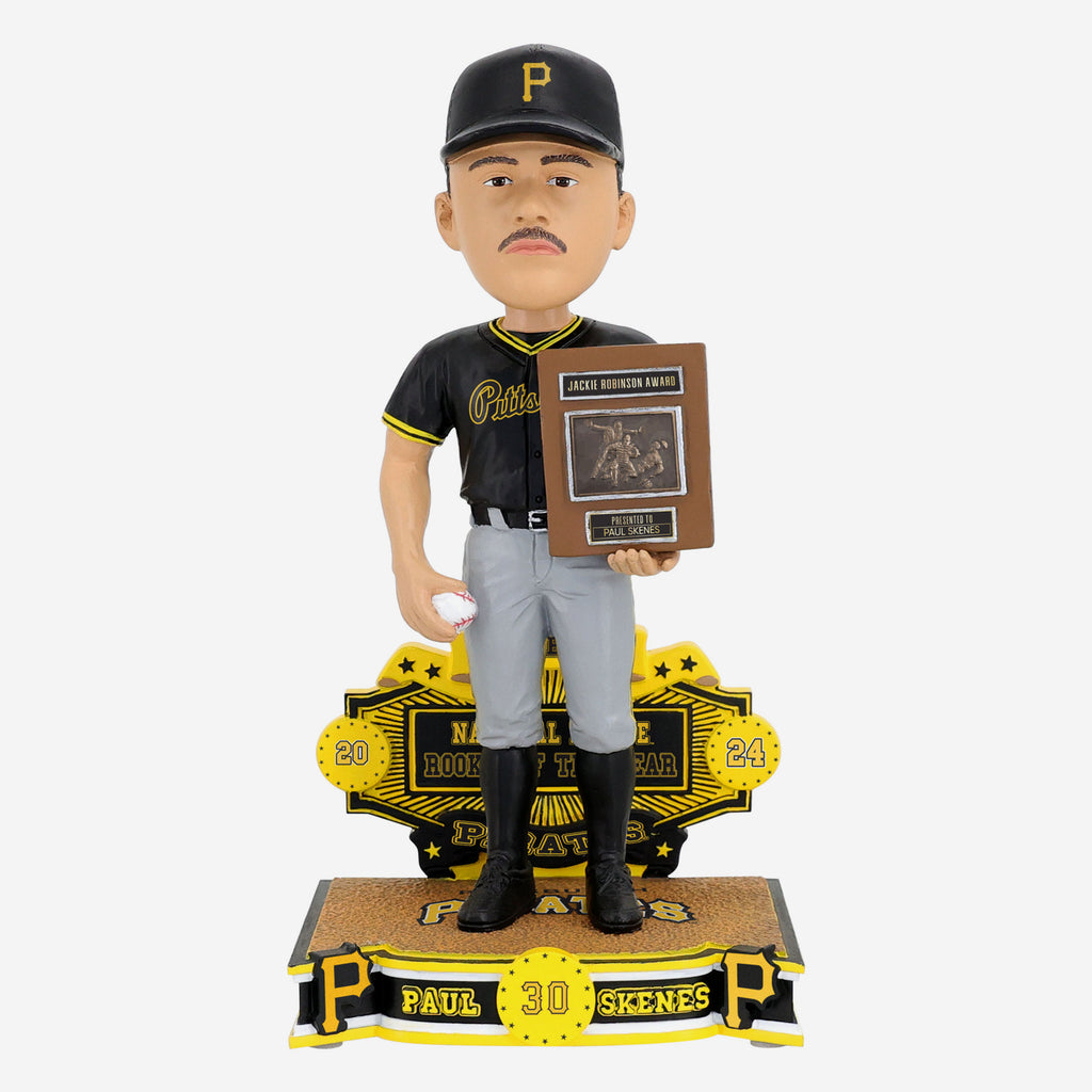 Paul Skenes Pittsburgh Pirates 2024 NL Rookie of the Year Bobblehead FOCO - FOCO.com