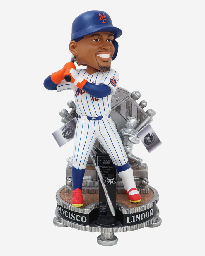 Francisco Lindor New York Mets 2024 Silver Slugger Bobblehead FOCO - FOCO.com