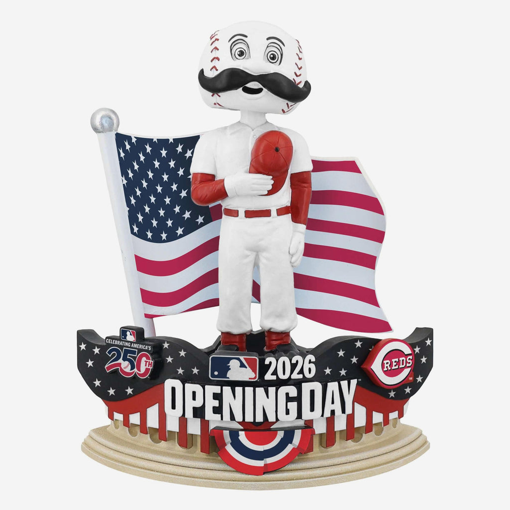 Mr Redlegs Cincinnati Reds 2026 Opening Day Mascot Bobblehead FOCO