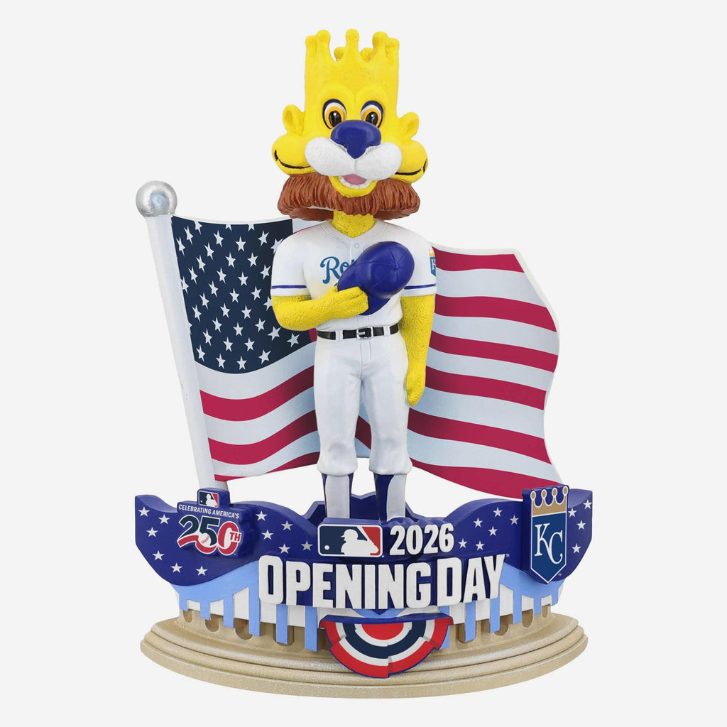 Sluggerrr Kansas City Royals 2026 Opening Day Mascot Bobblehead FOCO - FOCO.com