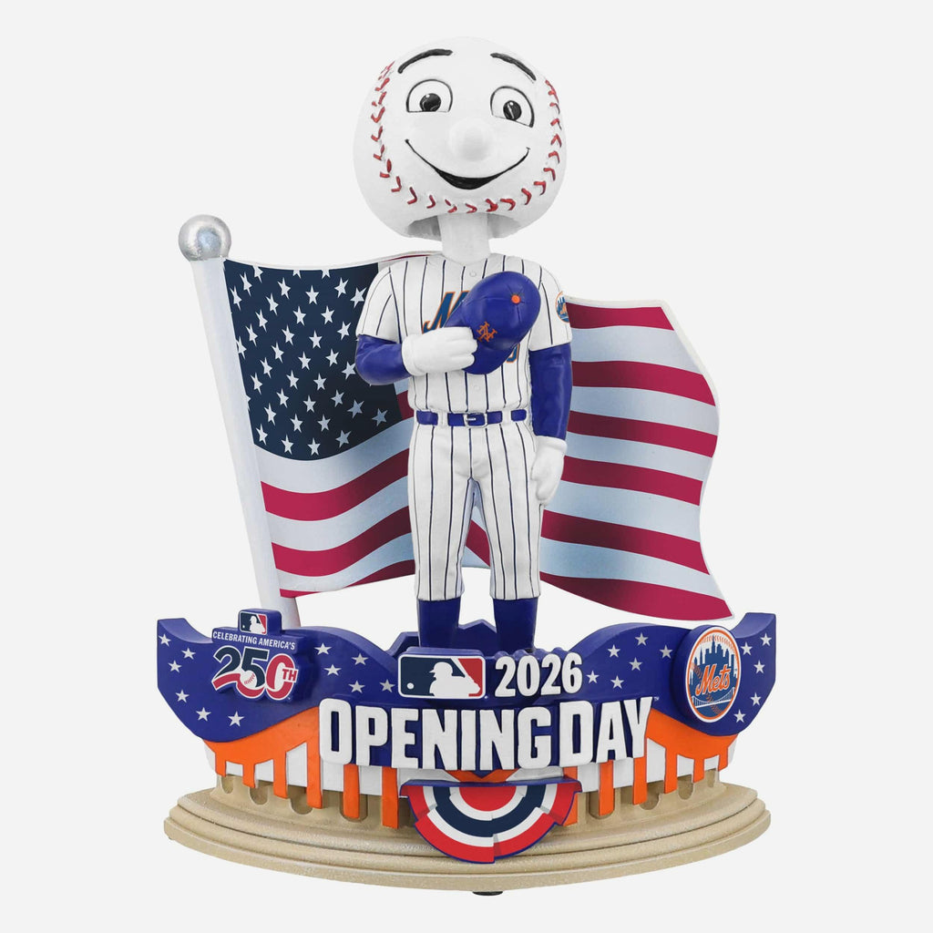 Mr Met New York Mets 2026 Opening Day Mascot Bobblehead FOCO - FOCO.com