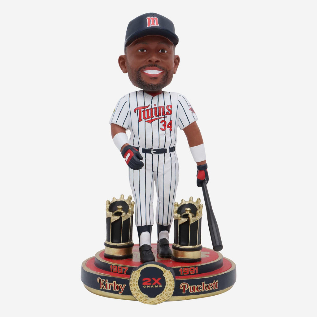 Kirby Puckett Minnesota Twins 2X World Series Champion Bobblehead FOCO - FOCO.com
