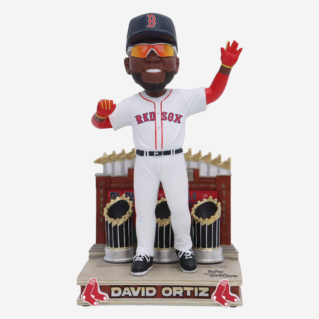 David Ortiz Boston Red Sox 3x World Series Champion Bobblehead FOCO - FOCO.com