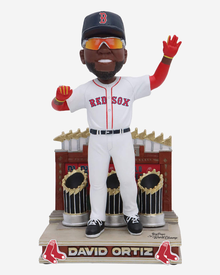 David Ortiz Boston Red Sox 3x World Series Champion Bobblehead FOCO - FOCO.com