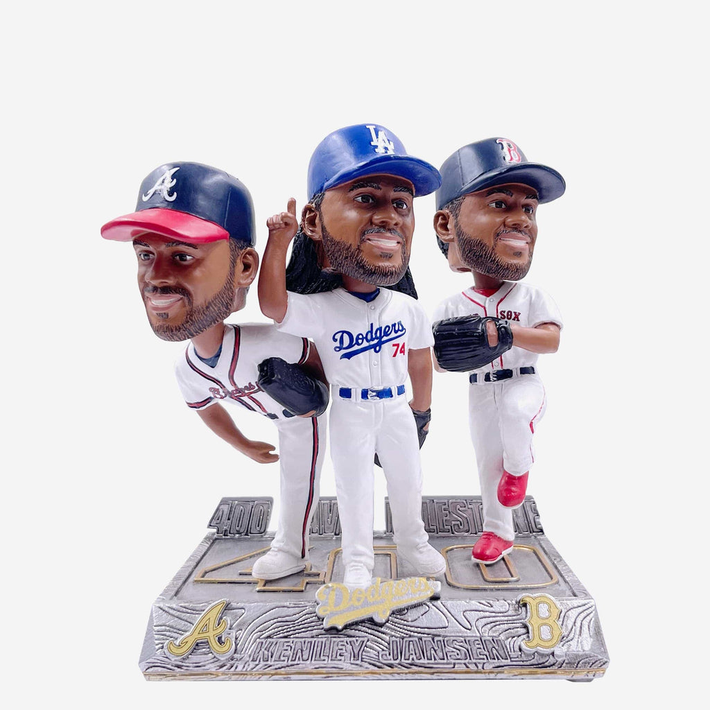 Kenley Jansen 3 Team 400 Saves Mini Bobblehead Scene FOCO - FOCO.com