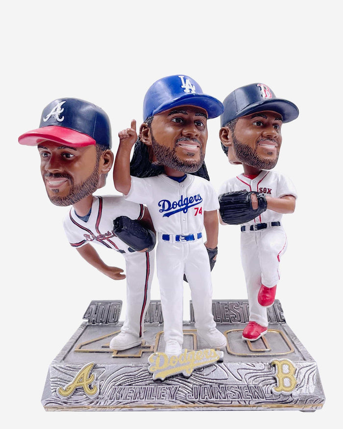 Kenley Jansen 3 Team 400 Saves Mini Bobblehead Scene FOCO - FOCO.com