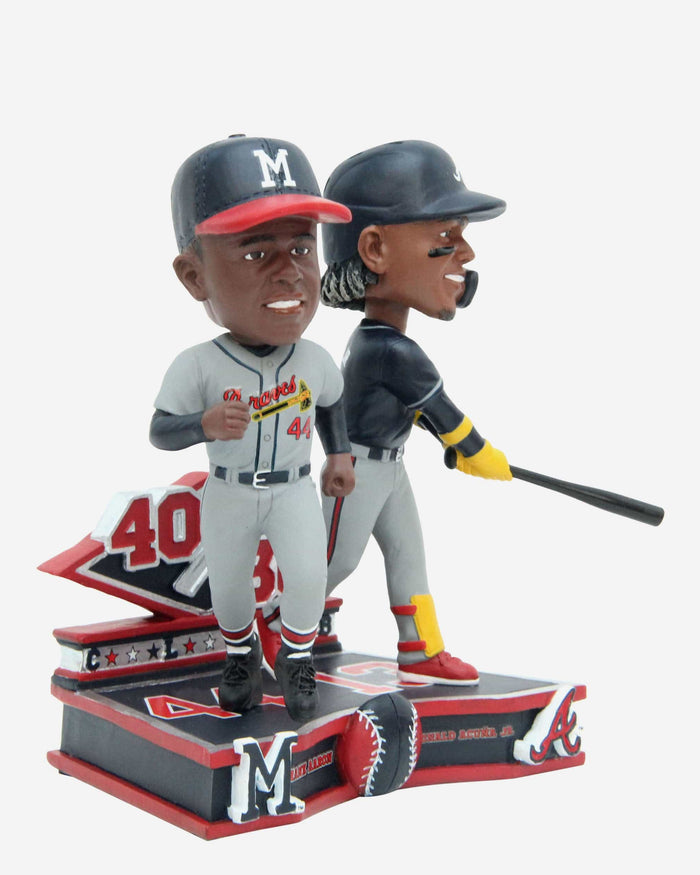 Hank Aaron & Ronald Acuna Jr Atlanta Braves 40/30 Club Dual Bobblehead FOCO - FOCO.com