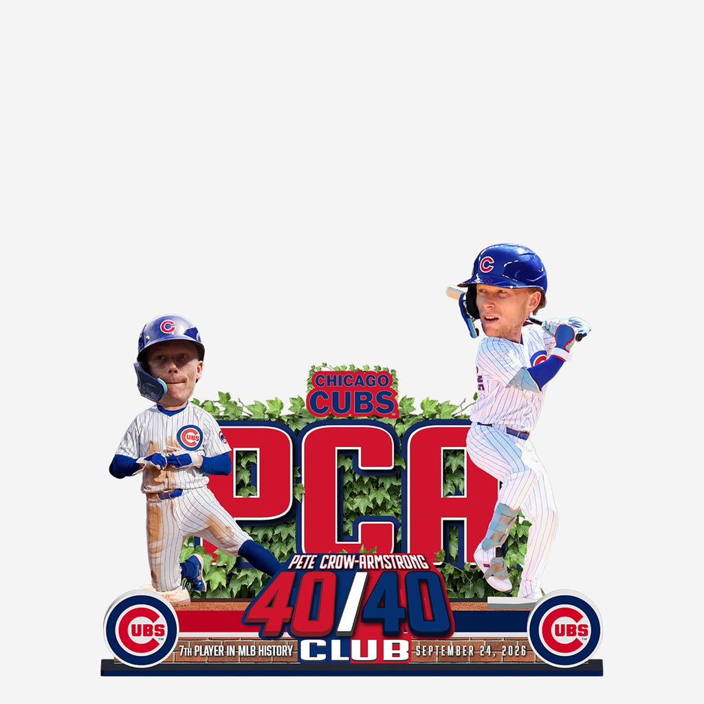 Pete Crow-Armstrong Chicago Cubs 40/40 Club Mini Bobblehead Scene
