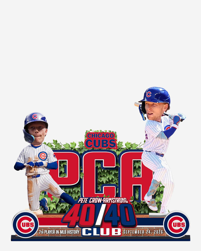 Pete Crow-Armstrong Chicago Cubs 40/40 Club Mini Bobblehead Scene