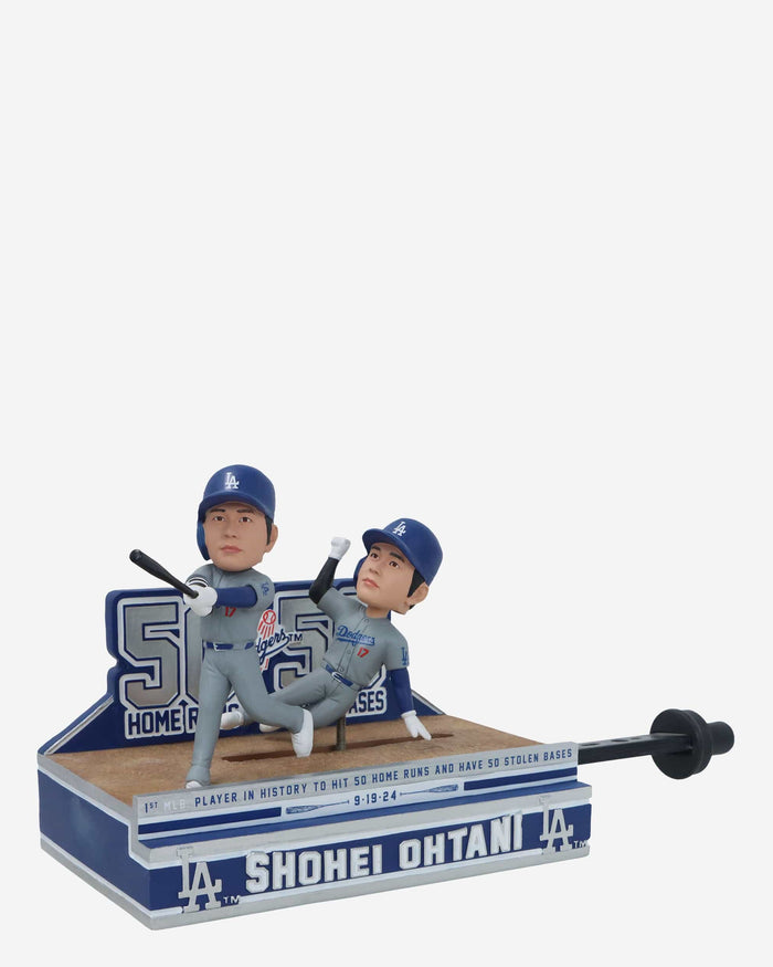 Shohei Ohtani Los Angeles Dodgers 50 Home Runs & 50 Stolen Bases Slider Dual Bobblehead FOCO - FOCO.com