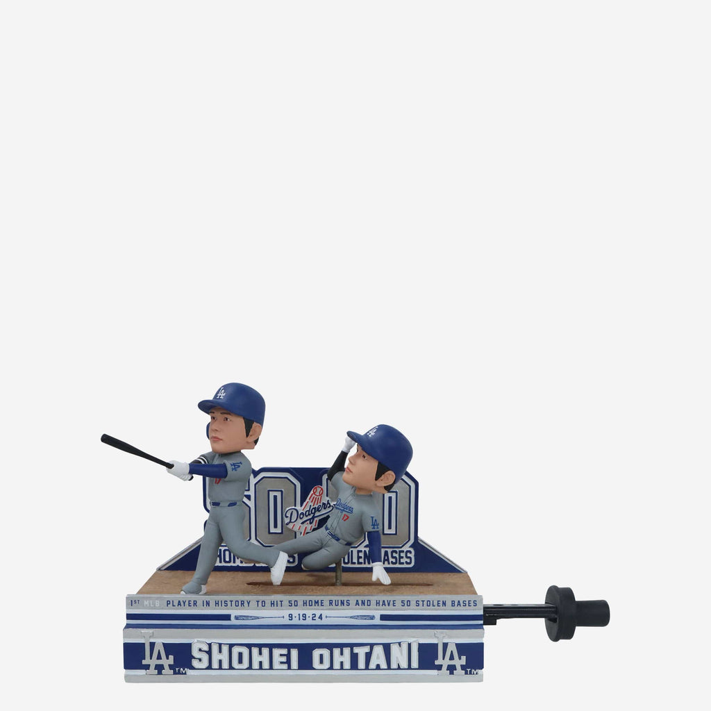 Shohei Ohtani Los Angeles Dodgers 50 Home Runs & 50 Stolen Bases Slider Dual Bobblehead FOCO - FOCO.com