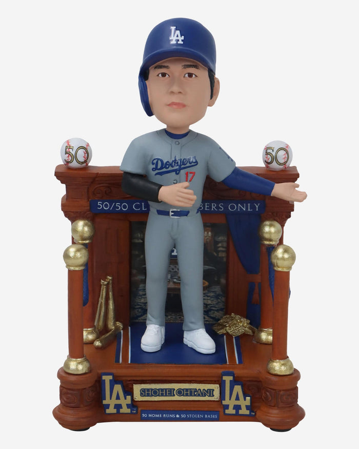 Shohei Ohtani Los Angeles Dodgers 50 Home Runs & 50 Stolen Bases 50/50 Club Entry Bobblehead FOCO - FOCO.com