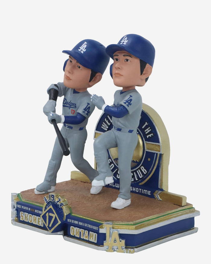 Shohei Ohtani Los Angeles Dodgers 50 Home Runs & 50 Stolen Bases Mini Bobblehead Scene FOCO - FOCO.com