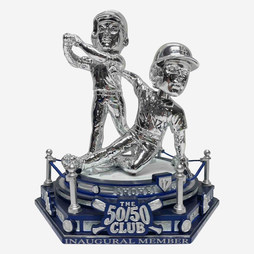 Shohei Ohtani Los Angeles Dodgers 50 Home Runs & 50 Stolen Bases Platinum Dual Spinning Bobblehead FOCO - FOCO.com