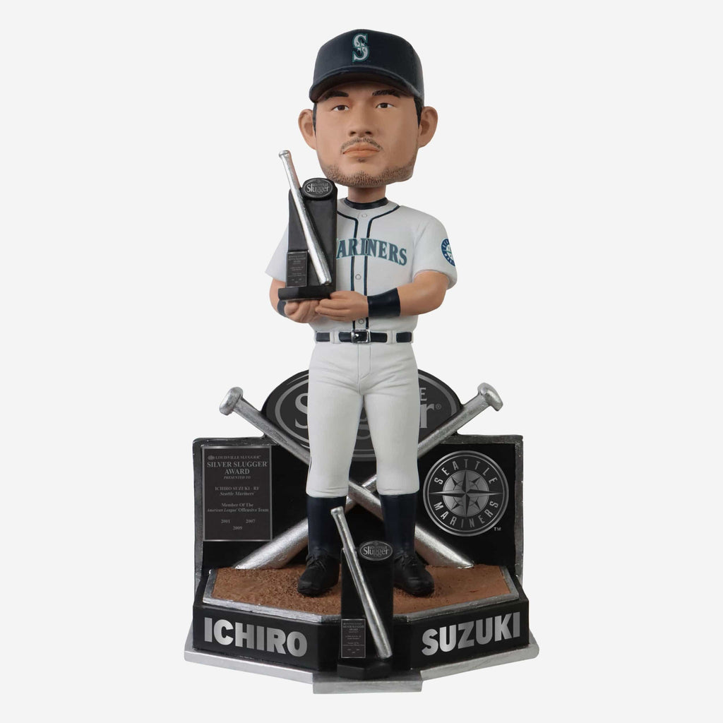 Ichiro Suzuki Seattle Mariners 3x Silver Slugger Bobblehead FOCO - FOCO.com