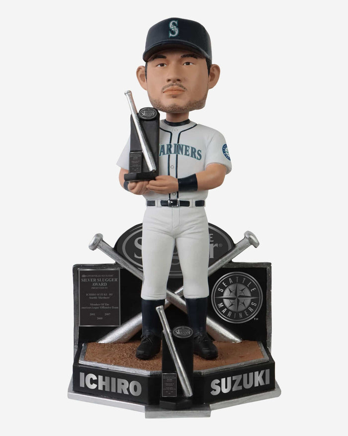 Ichiro Suzuki Seattle Mariners 3x Silver Slugger Bobblehead FOCO - FOCO.com