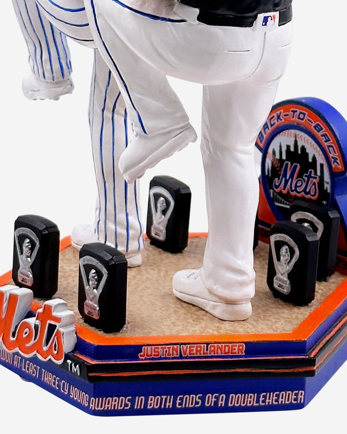 Max Scherzer & Justin Verlander New York Mets 3x Cy Coung Award Doubleheader Dual Bobblehead FOCO - FOCO.com