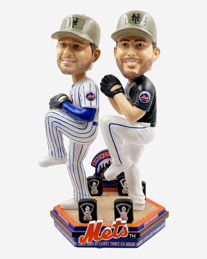 Max Scherzer & Justin Verlander New York Mets 3x Cy Coung Award Doubleheader Dual Bobblehead FOCO - FOCO.com