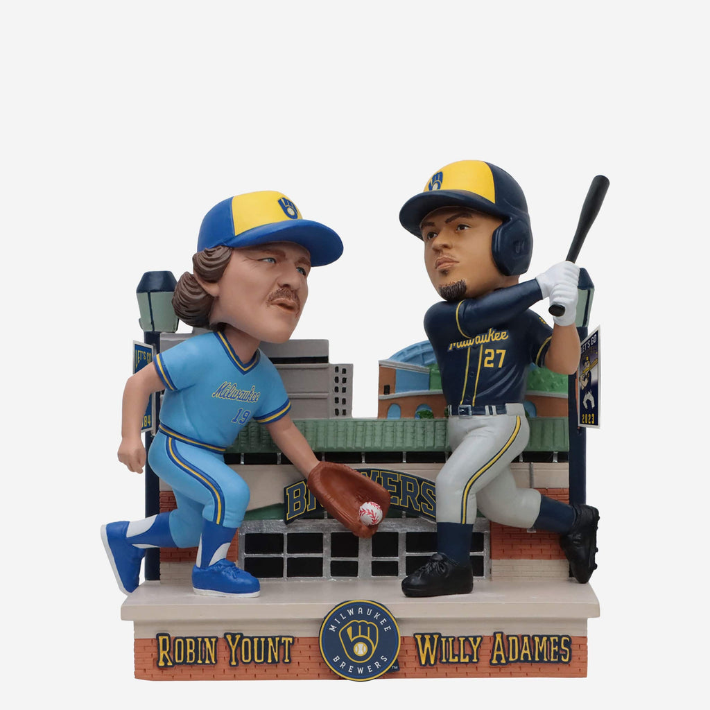 Robin Yount & Willy Adames Milwaukee Brewers Then and Now Bobblehead FOCO - FOCO.com