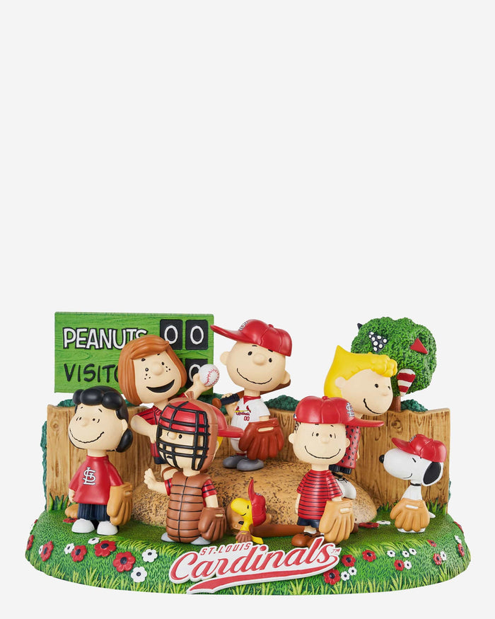 St Louis Cardinals Peanuts Gang Baseball Field Mini Bobblehead Scene FOCO - FOCO.com