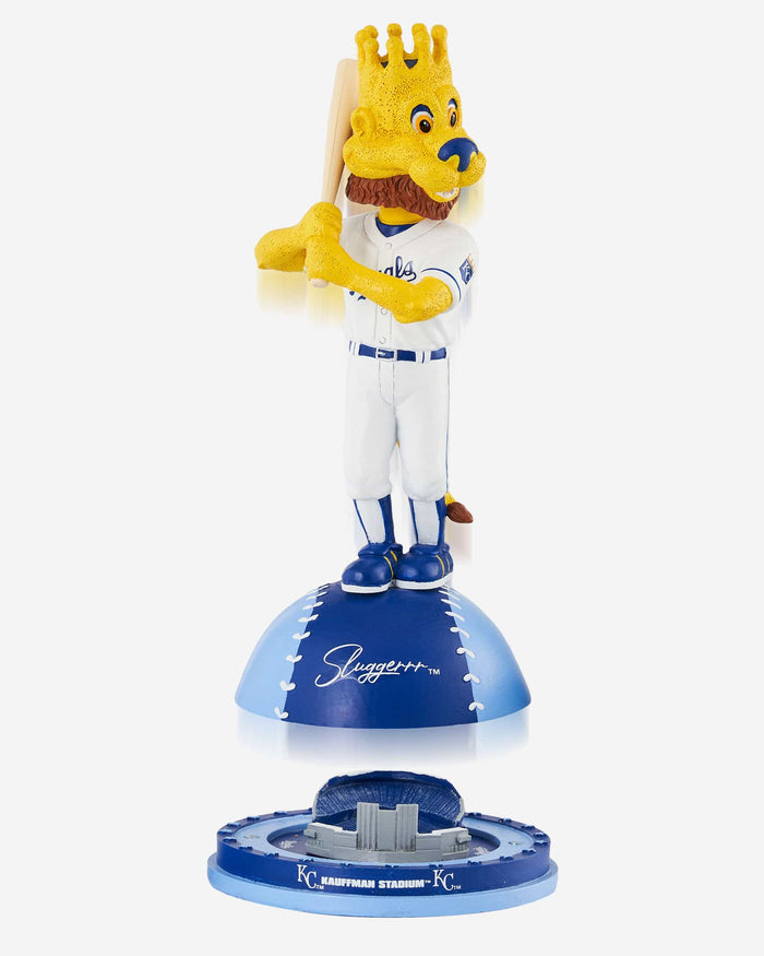 Sluggerrr Kansas City Royals Magnetic Stadium Base Mascot Bobblehead FOCO - FOCO.com