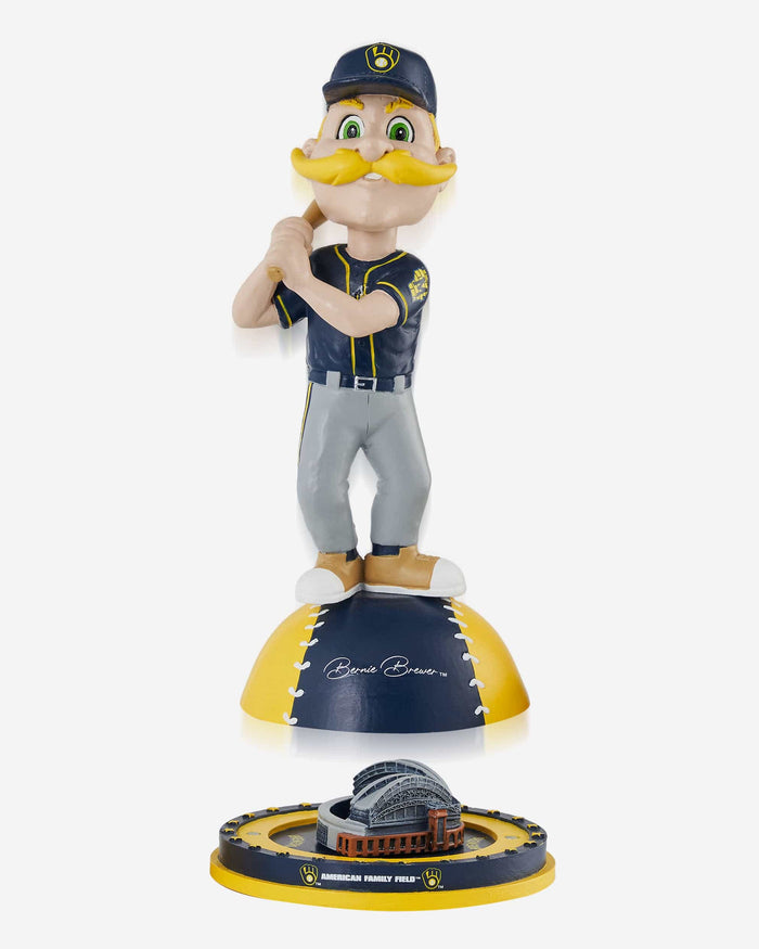 Bernie Brewer Milwaukee Brewers Magnetic Stadium Base Mascot Bobblehead FOCO - FOCO.com