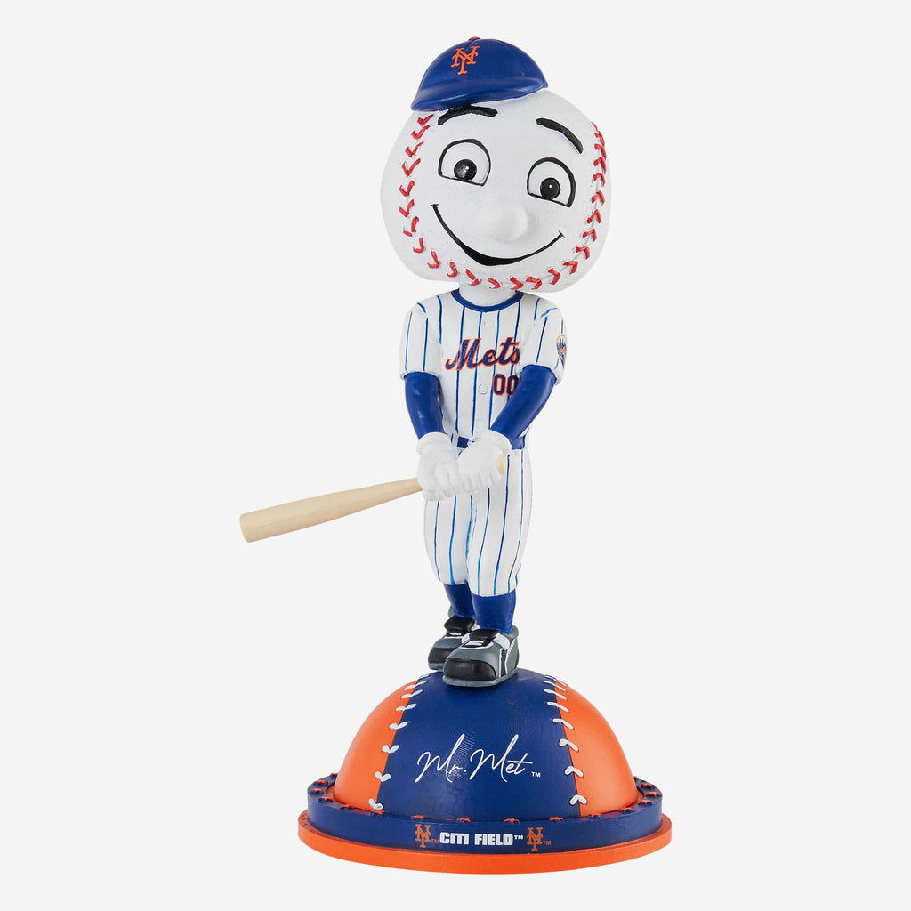 Mr Met New York Mets Magnetic Stadium Base Mascot Bobblehead FOCO - FOCO.com