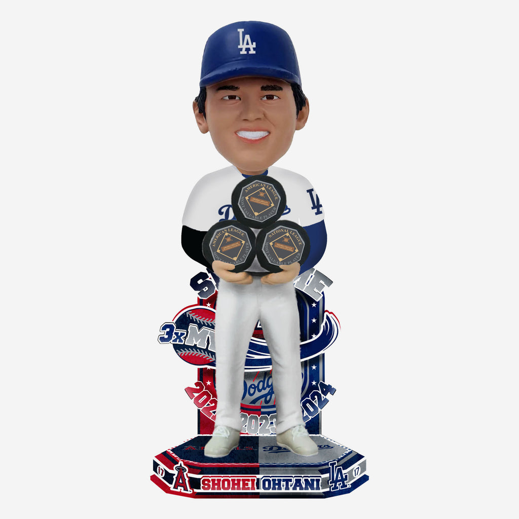 Shohei Ohtani Los Angeles Dodgers 3X MVP Bobblehead FOCO - FOCO.com