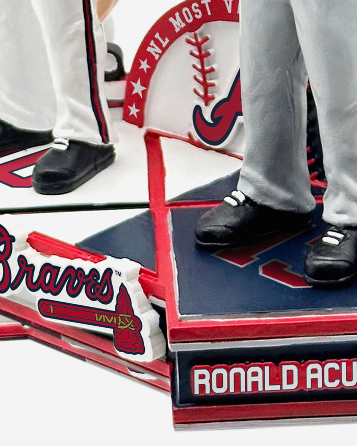 Chipper Jones  & Ronald Acuna Jr Atlanta Braves MVP Winners Then and Now Bobblehead FOCO - FOCO.com