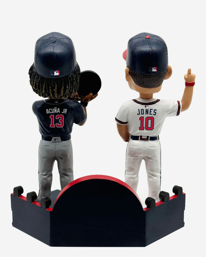 Chipper Jones  & Ronald Acuna Jr Atlanta Braves MVP Winners Then and Now Bobblehead FOCO - FOCO.com