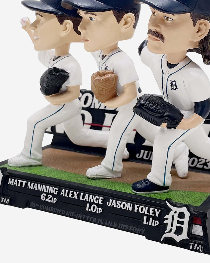 Matt Manning & Jason Foley & Alex Lange Detroit Tigers Combined No Hitter Triple Bobblehead FOCO - FOCO.com