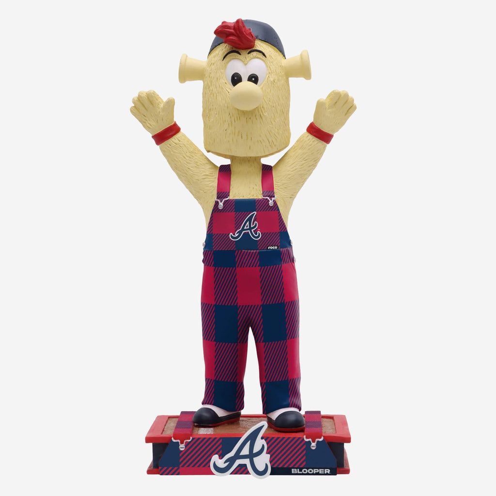 Blooper Atlanta Braves Bib Overalls Mascot Bobblehead FOCO - FOCO.com