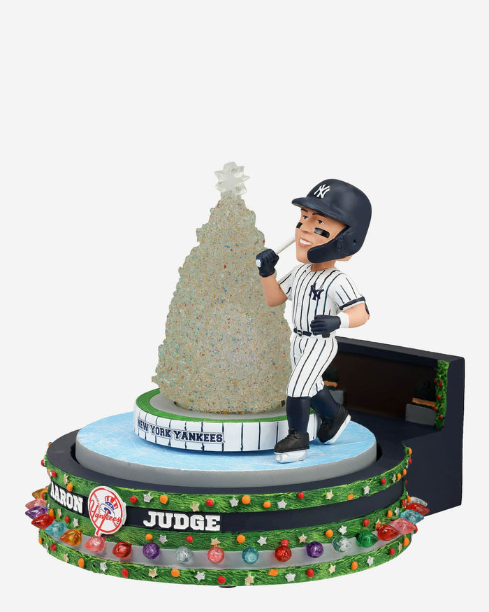 Aaron Judge New York Yankees Christmas Tree Skating Rink Spinner Bobblehead FOCO - FOCO.com