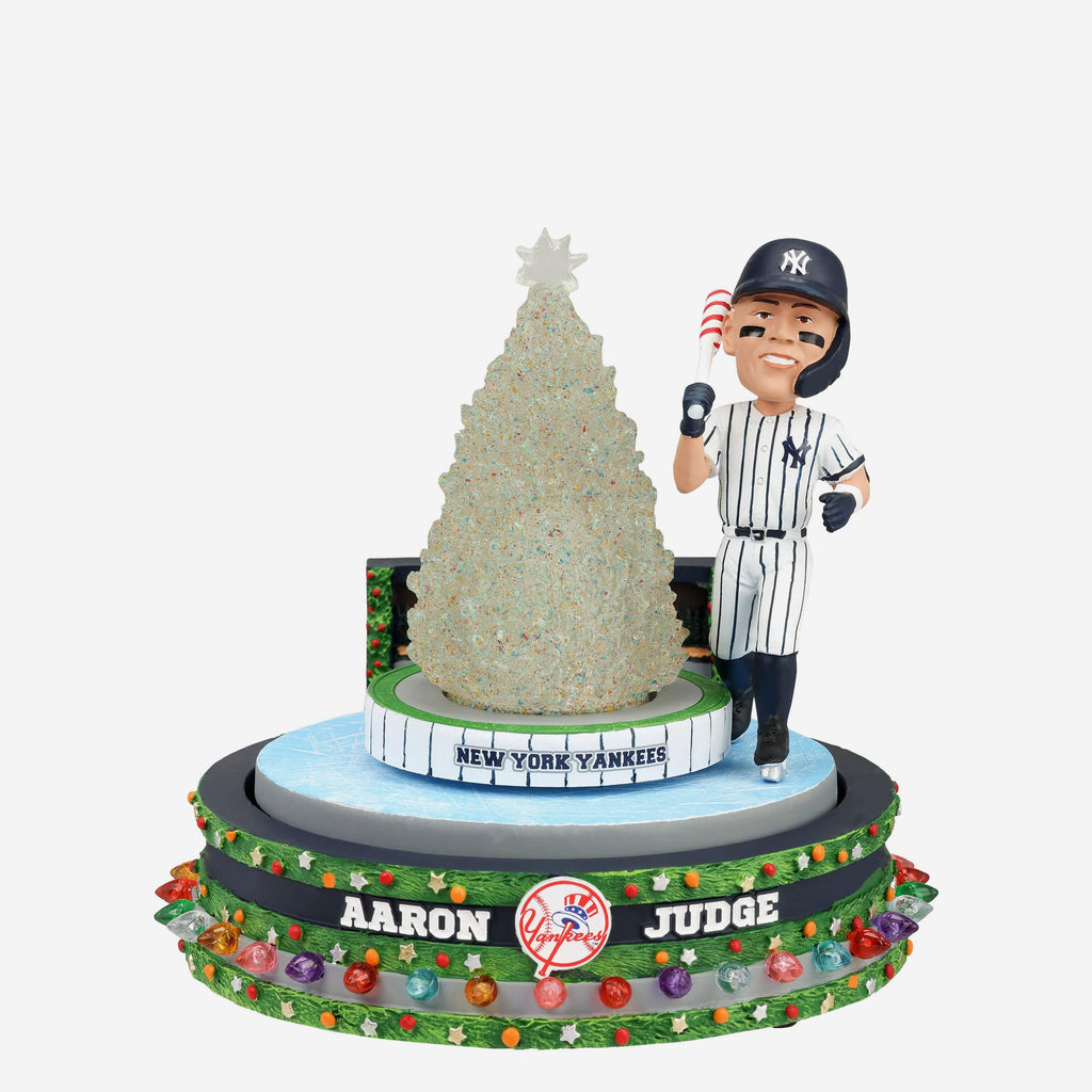 Aaron Judge New York Yankees Christmas Tree Skating Rink Spinner Bobblehead FOCO - FOCO.com