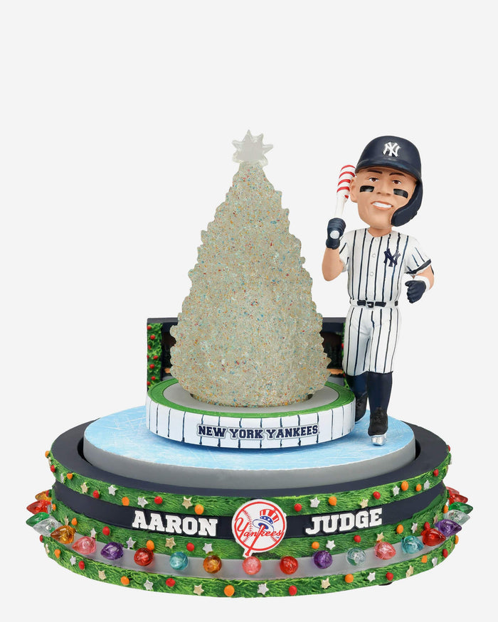 Aaron Judge New York Yankees Christmas Tree Skating Rink Spinner Bobblehead FOCO - FOCO.com