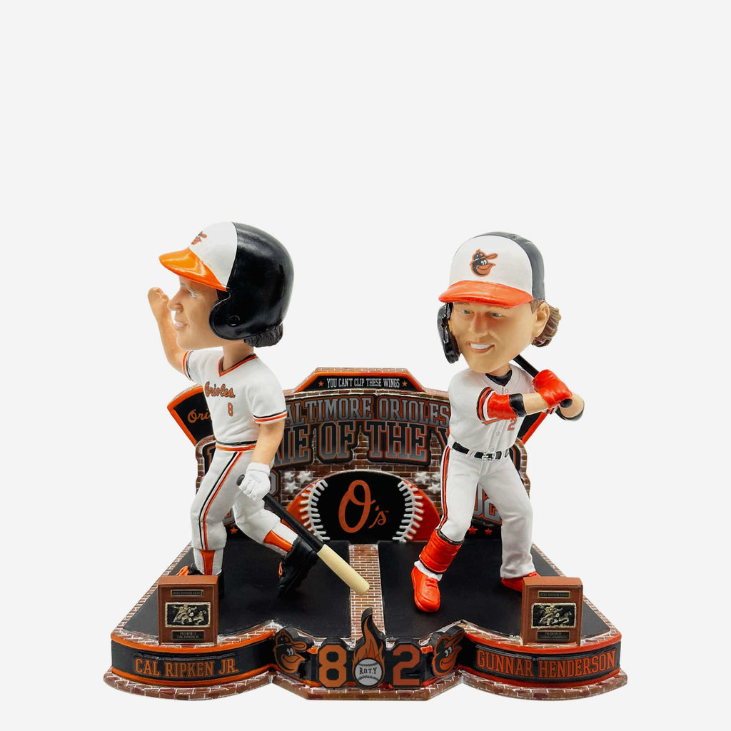 Cal Ripken Jr & Gunnar Henderson Baltimore Orioles Roy Winners Then and Now Bobblehead FOCO - FOCO.com