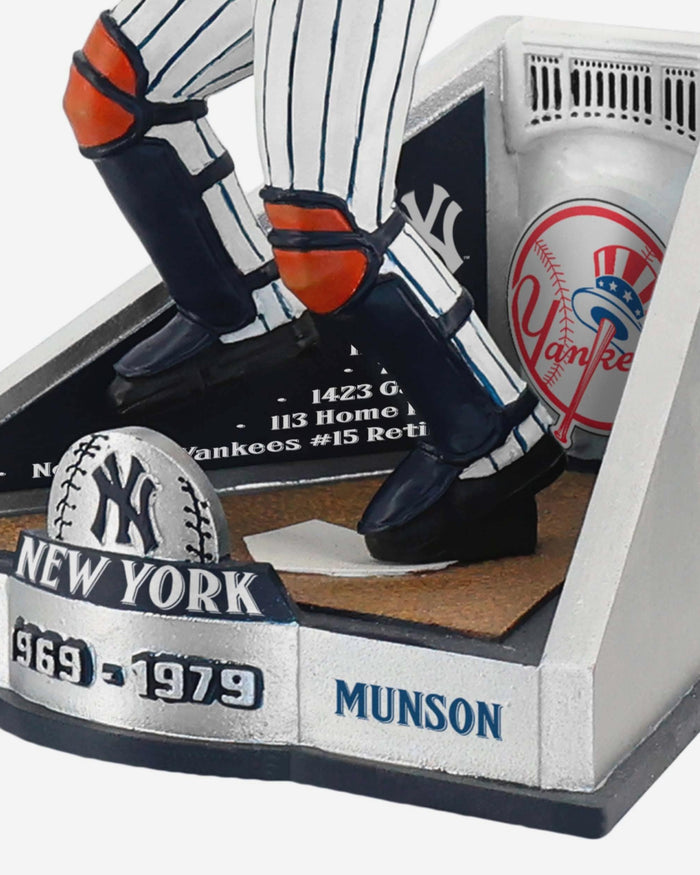 Thurman Munson New York Yankees Career Stats Bobblehead FOCO - FOCO.com