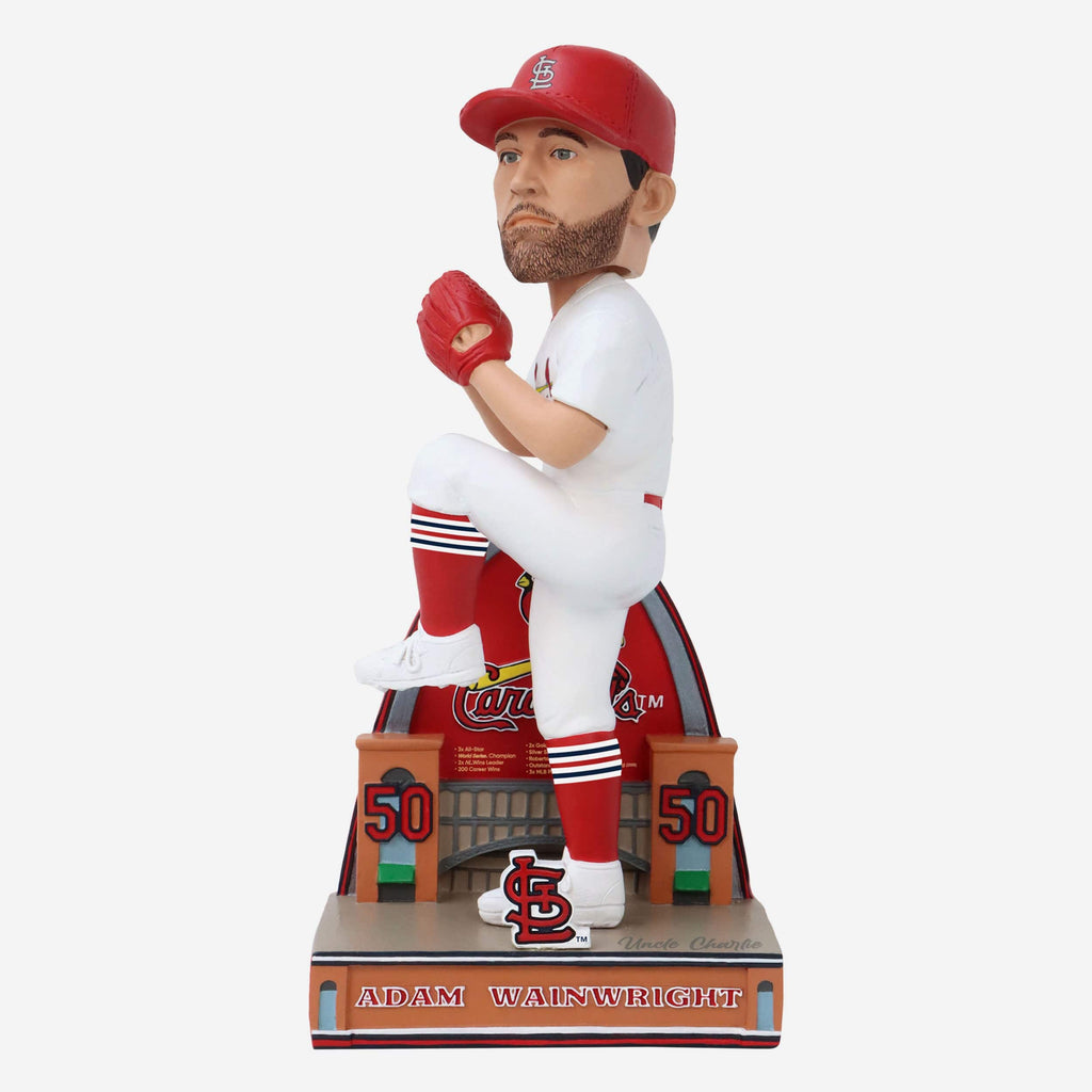 Adam Wainwright St Louis Cardinals Career Stats Bobblehead FOCO - FOCO.com
