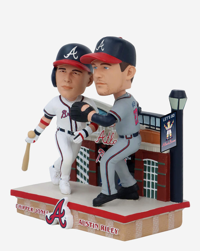 Chipper Jones & Austin Riley Atlanta Braves Then and Now Bobblehead FOCO - FOCO.com