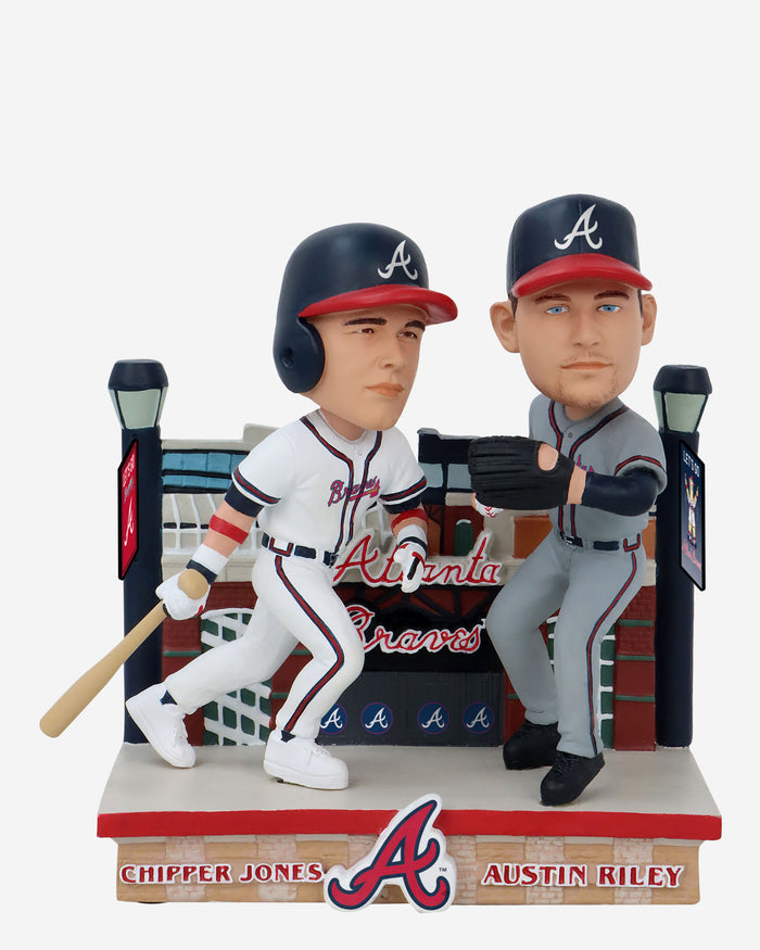 Chipper Jones & Austin Riley Atlanta Braves Then and Now Bobblehead FOCO - FOCO.com