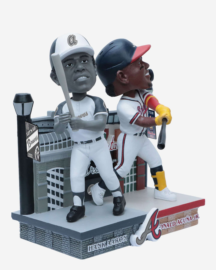 Hank Aaron & Ronald Acuna Jr Atlanta Braves Then and Now Bobblehead FOCO - FOCO.com