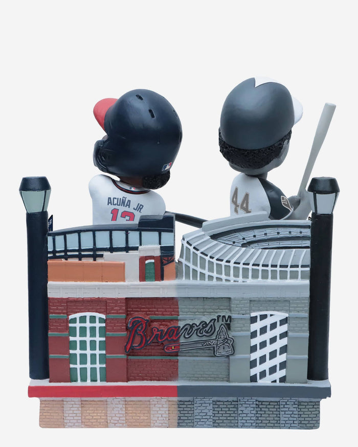 Hank Aaron & Ronald Acuna Jr Atlanta Braves Then and Now Bobblehead FOCO - FOCO.com