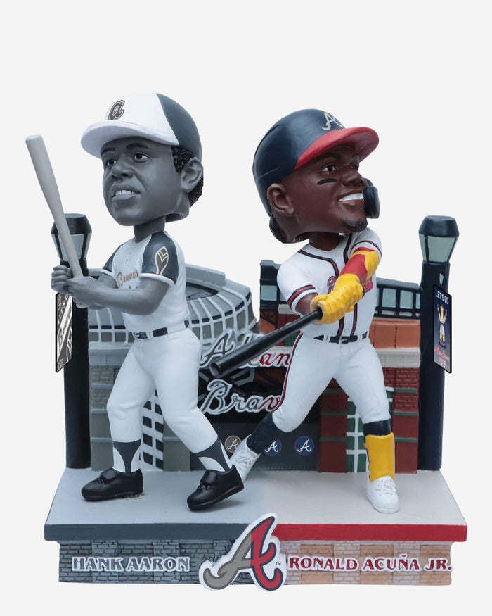 Hank Aaron & Ronald Acuna Jr Atlanta Braves Then and Now Bobblehead FOCO - FOCO.com