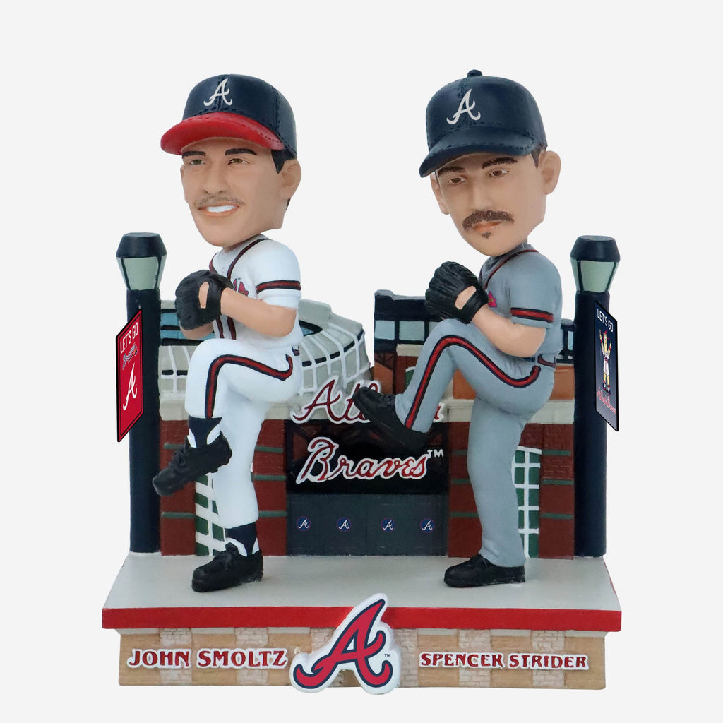 John Smoltz & Spencer Strider Atlanta Braves Then and Now Bobblehead FOCO - FOCO.com