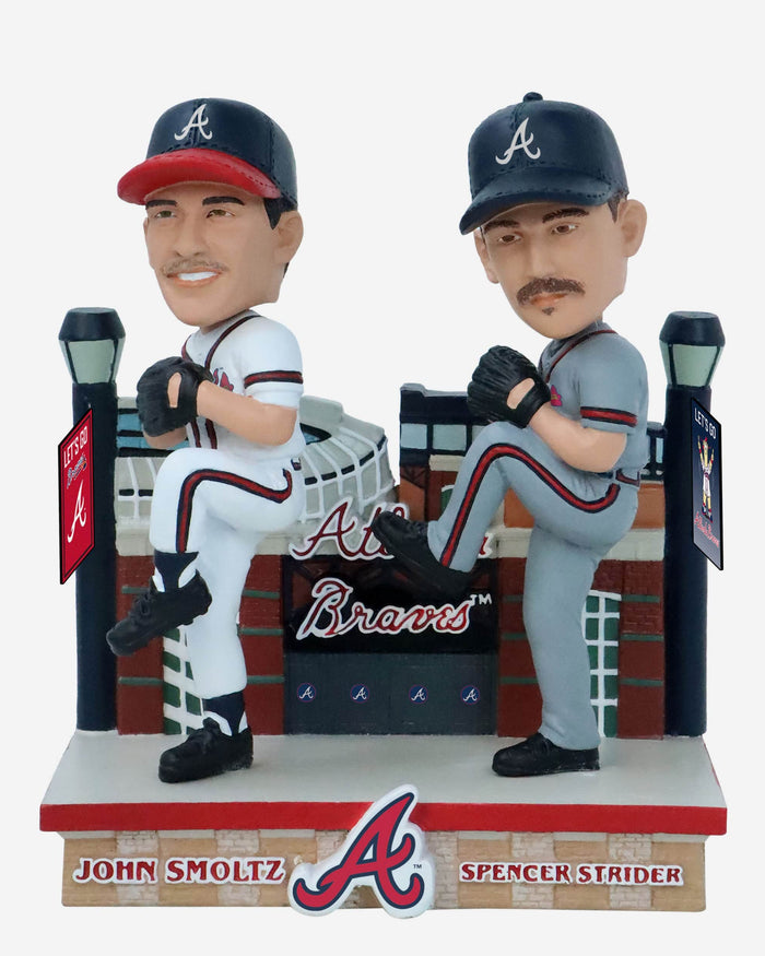 John Smoltz & Spencer Strider Atlanta Braves Then and Now Bobblehead FOCO - FOCO.com