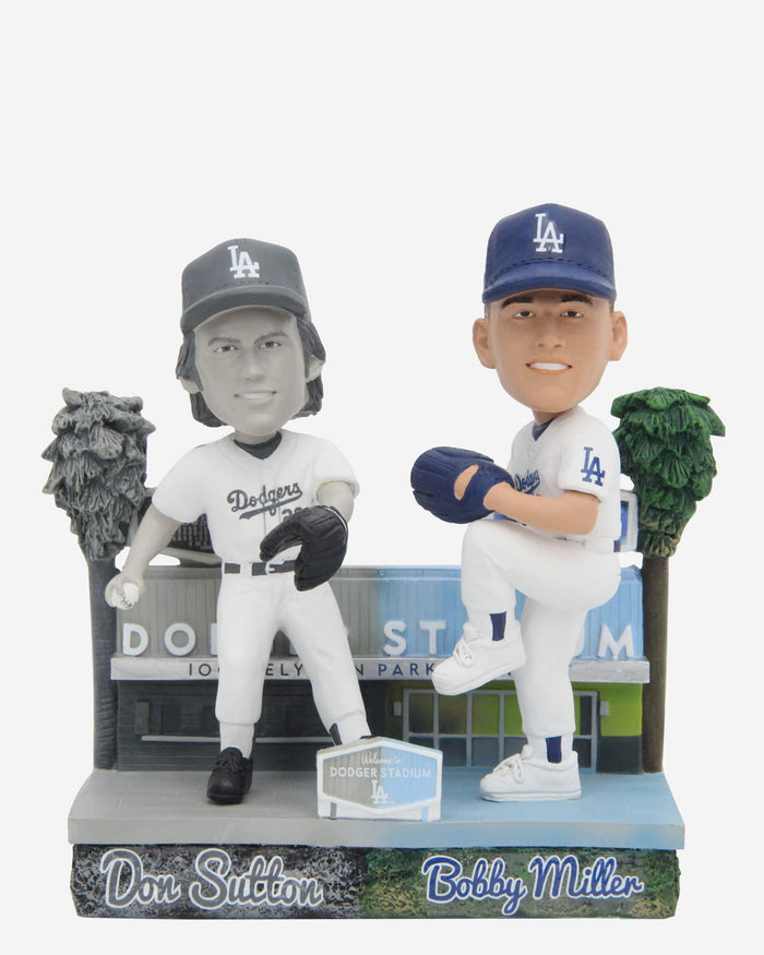 Don Sutton & Bobby Miller Los Angeles Dodgers Then and Now Bobblehead FOCO - FOCO.com