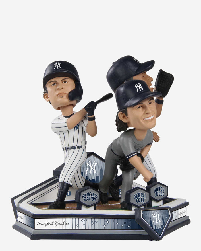 Gerrit Cole & Giancarlo Stanton & Aaron Judge New York Yankees Triple Bobblehead FOCO - FOCO.com