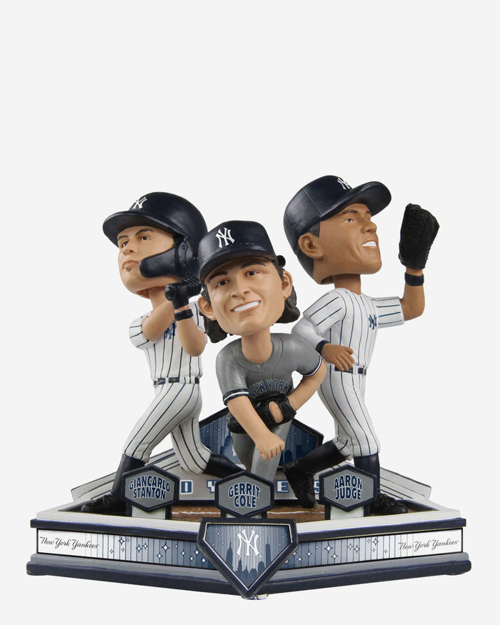 Gerrit Cole & Giancarlo Stanton & Aaron Judge New York Yankees Triple Bobblehead FOCO - FOCO.com